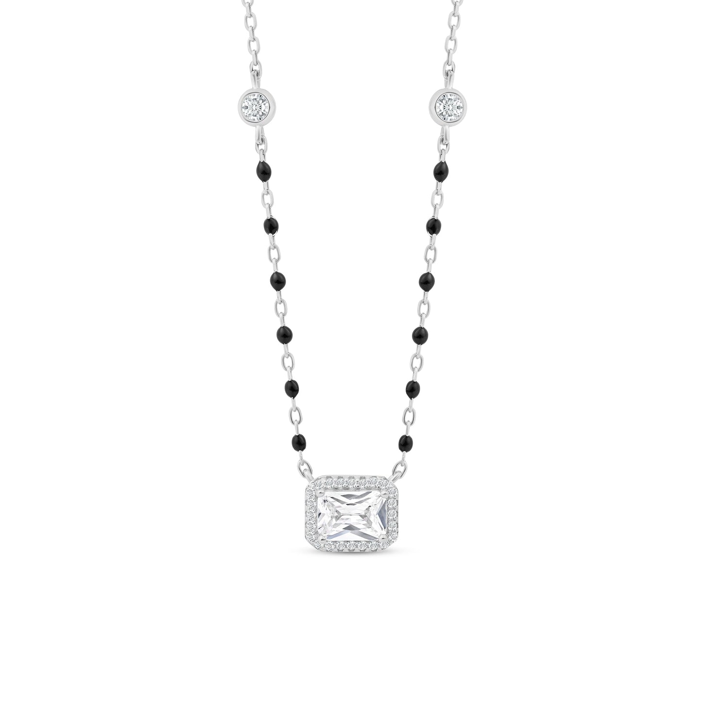 Minimal Square Halo Mangalsutra