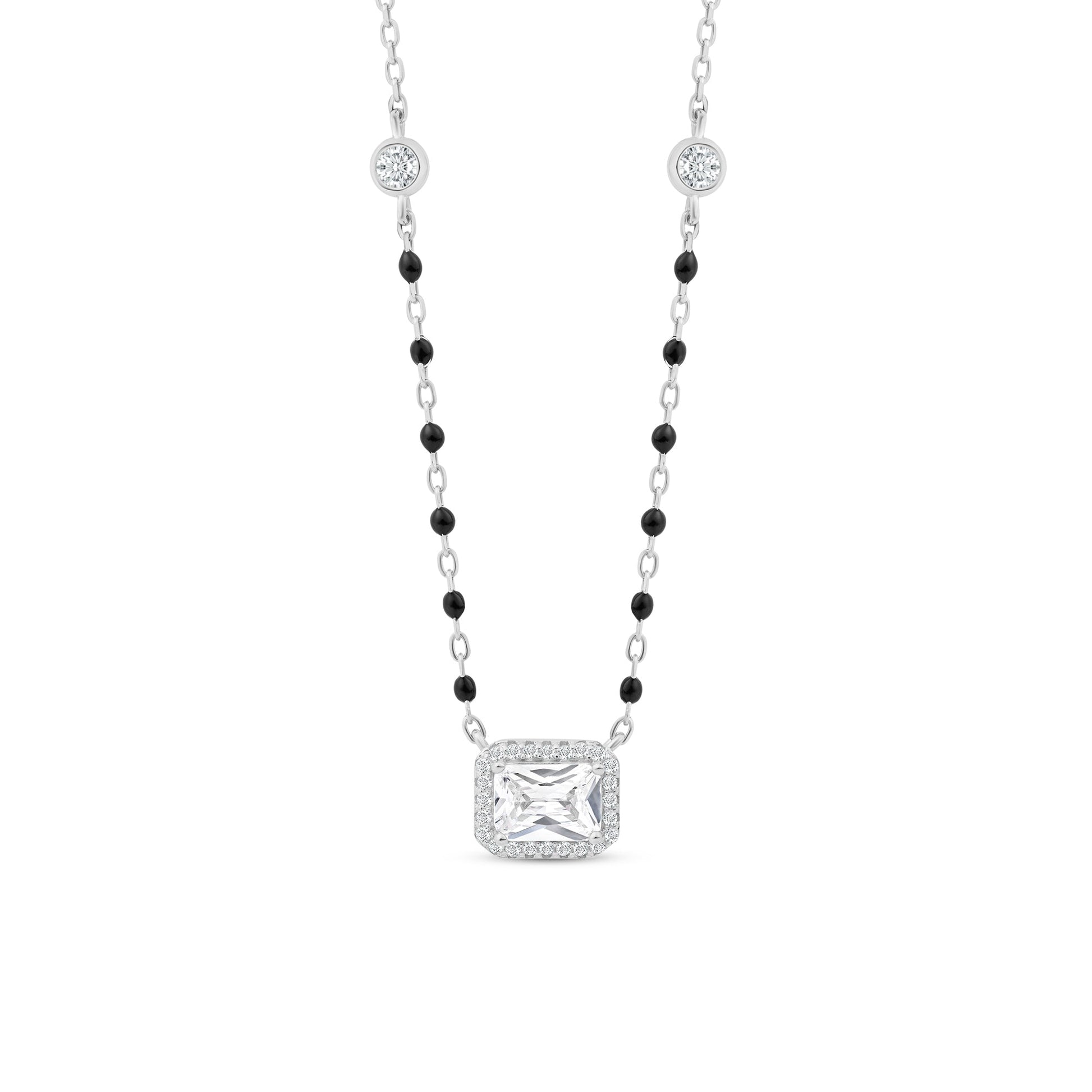 Minimal Square Halo Mangalsutra
