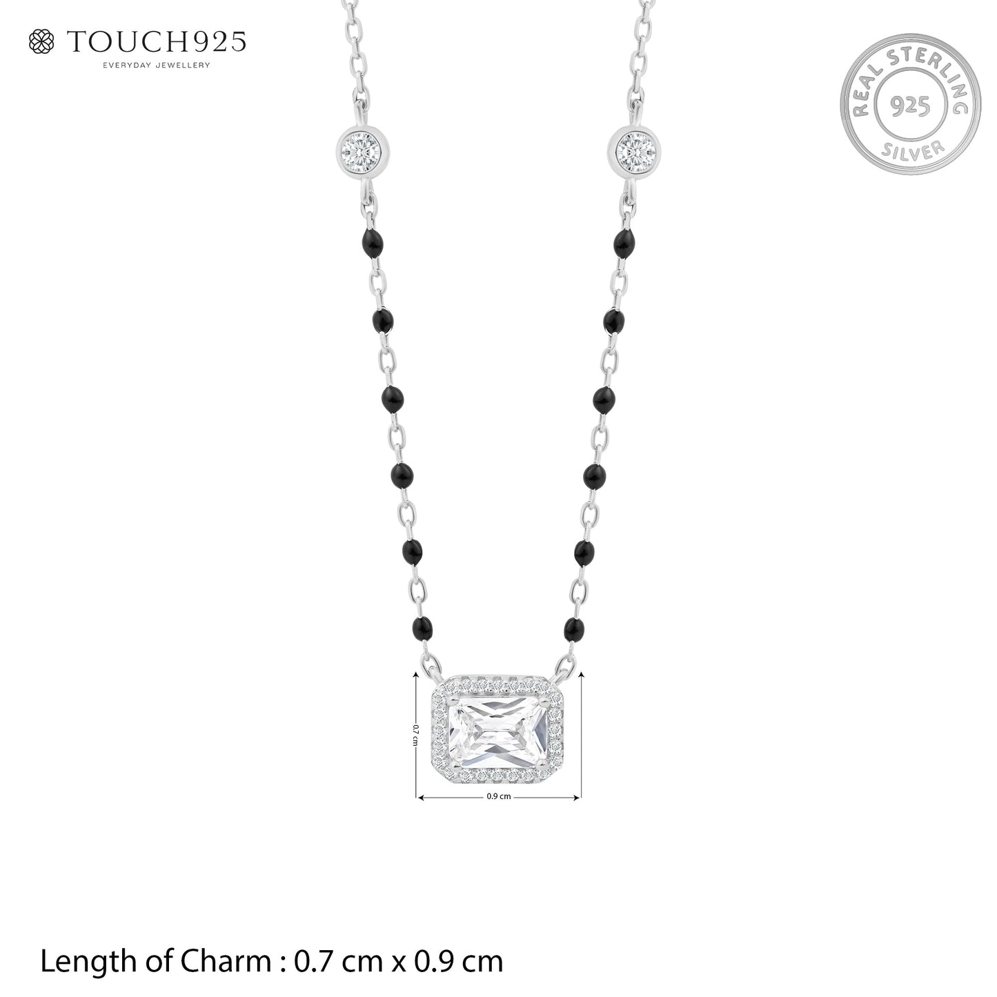 Minimal Square Halo Mangalsutra