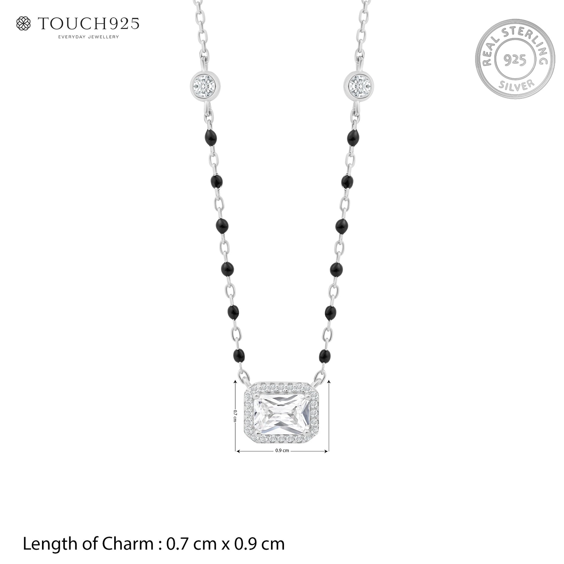 Minimal Square Halo Mangalsutra