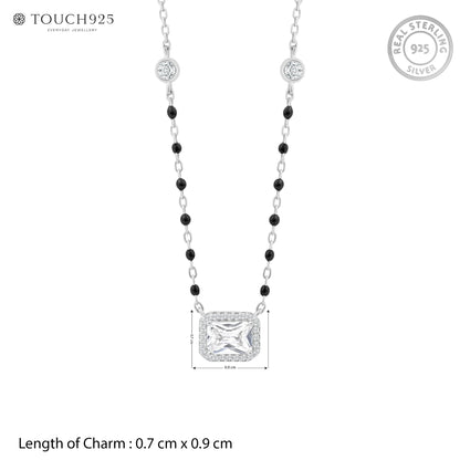 Minimal Square Halo Mangalsutra