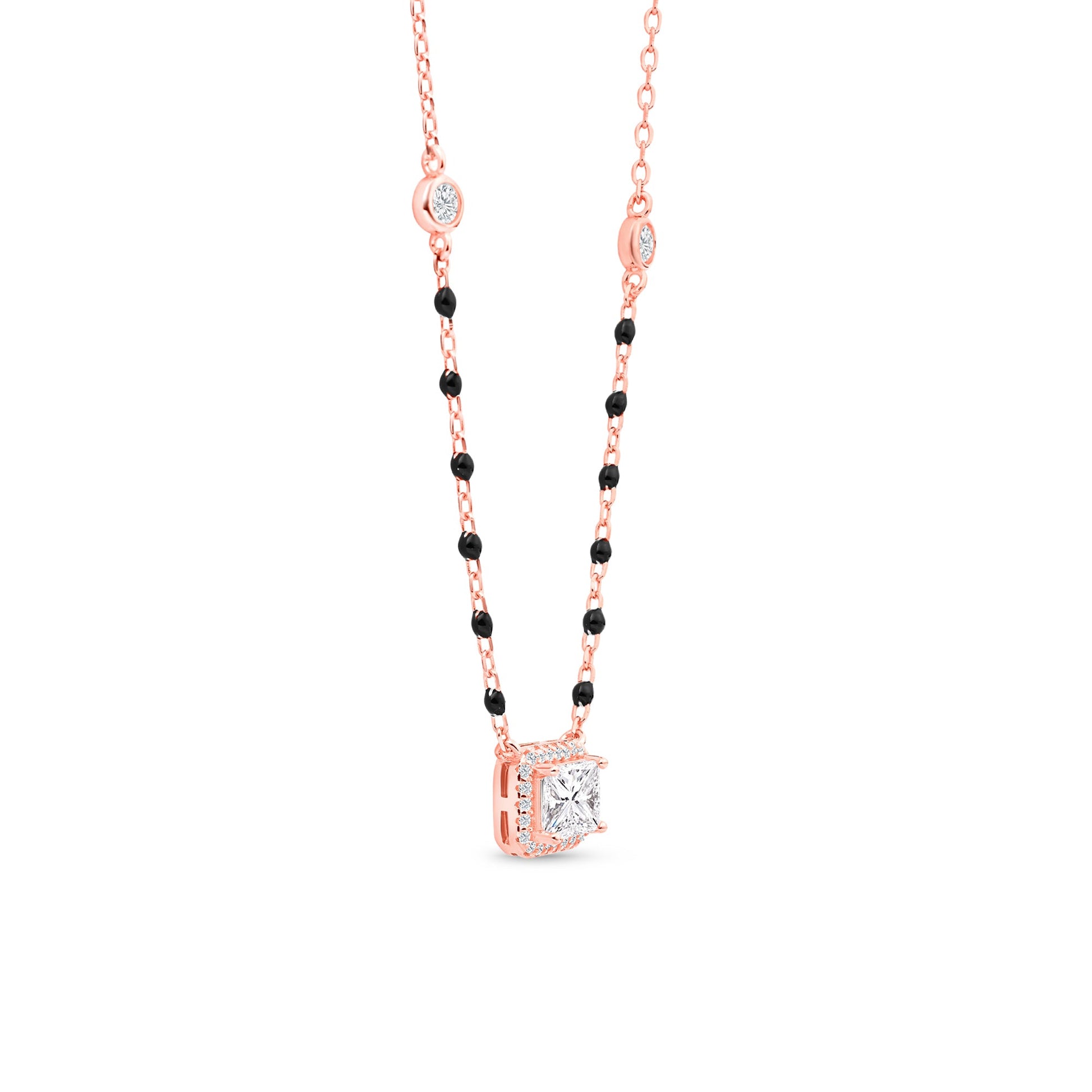 Minimal Square Halo Mangalsutra