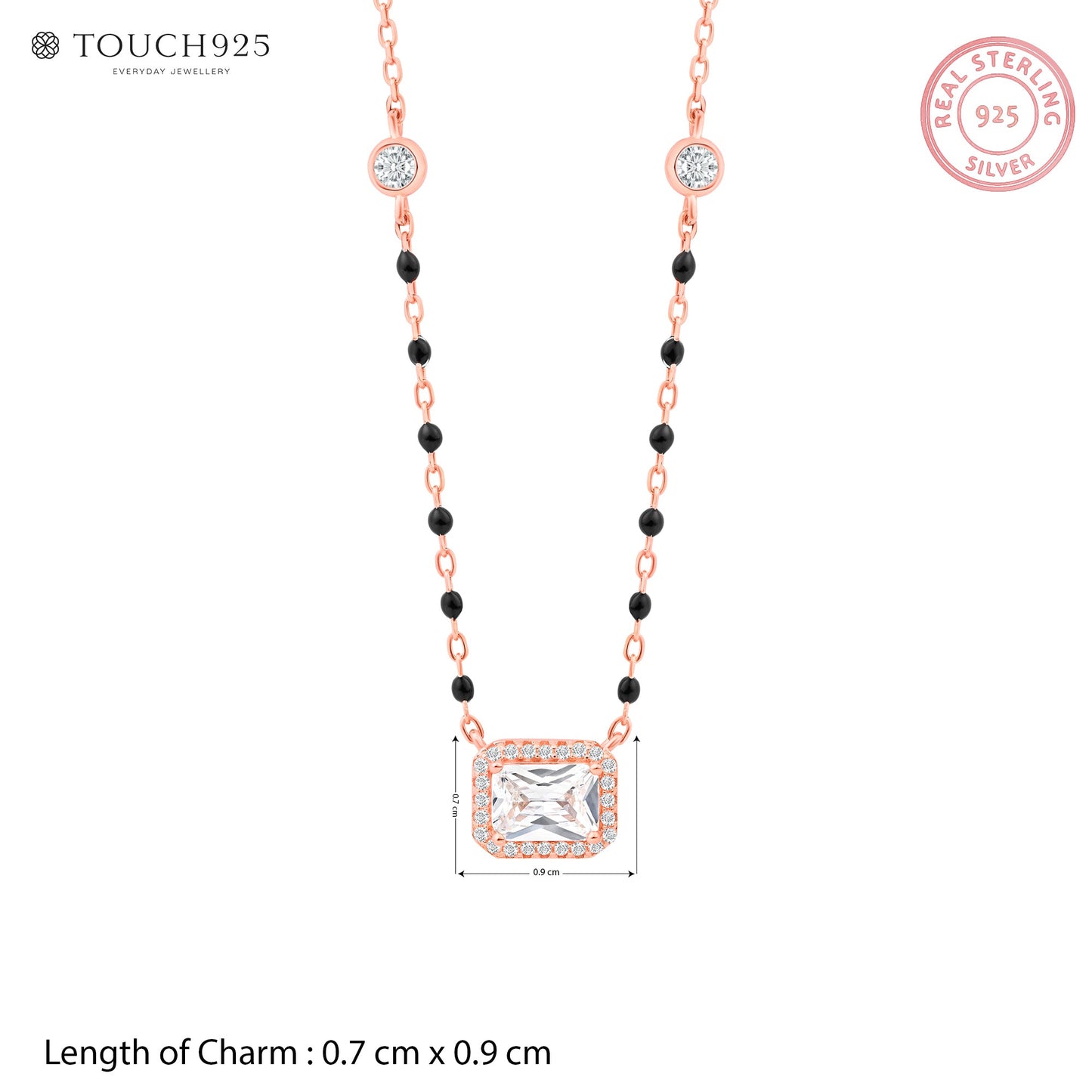 Minimal Square Halo Mangalsutra