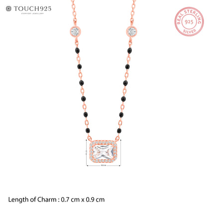 Minimal Square Halo Mangalsutra