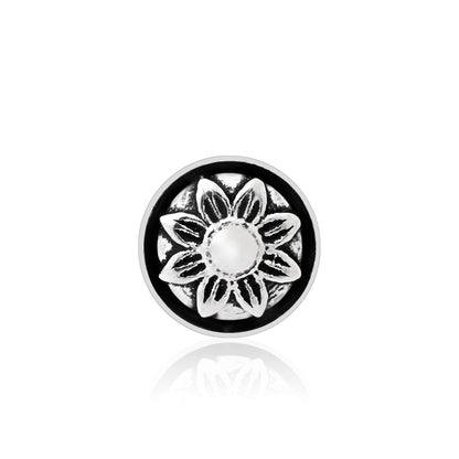 Oxidised Floral Mandala Nose Pin