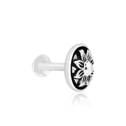 Oxidised Floral Mandala Nose Pin