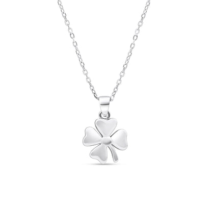 Minimal Clover Charm Necklace