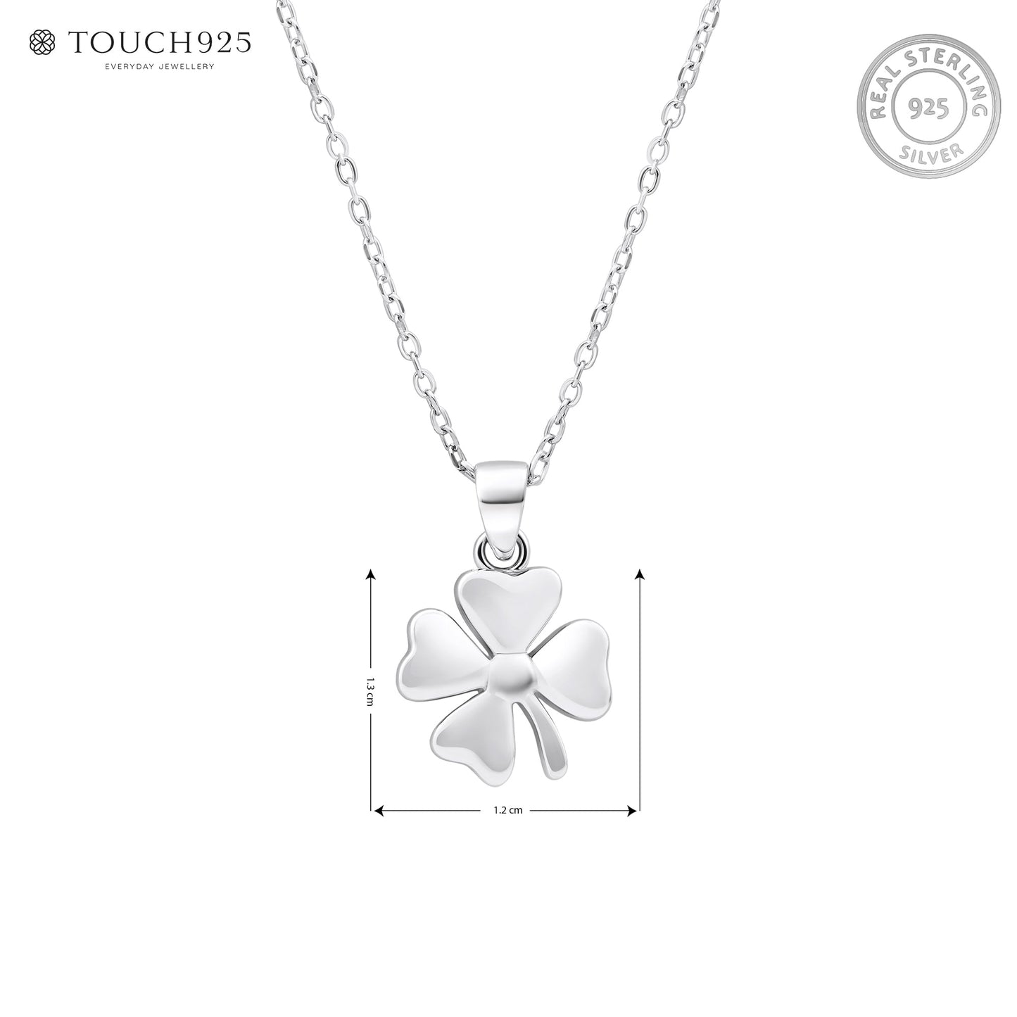 Minimal Clover Charm Necklace
