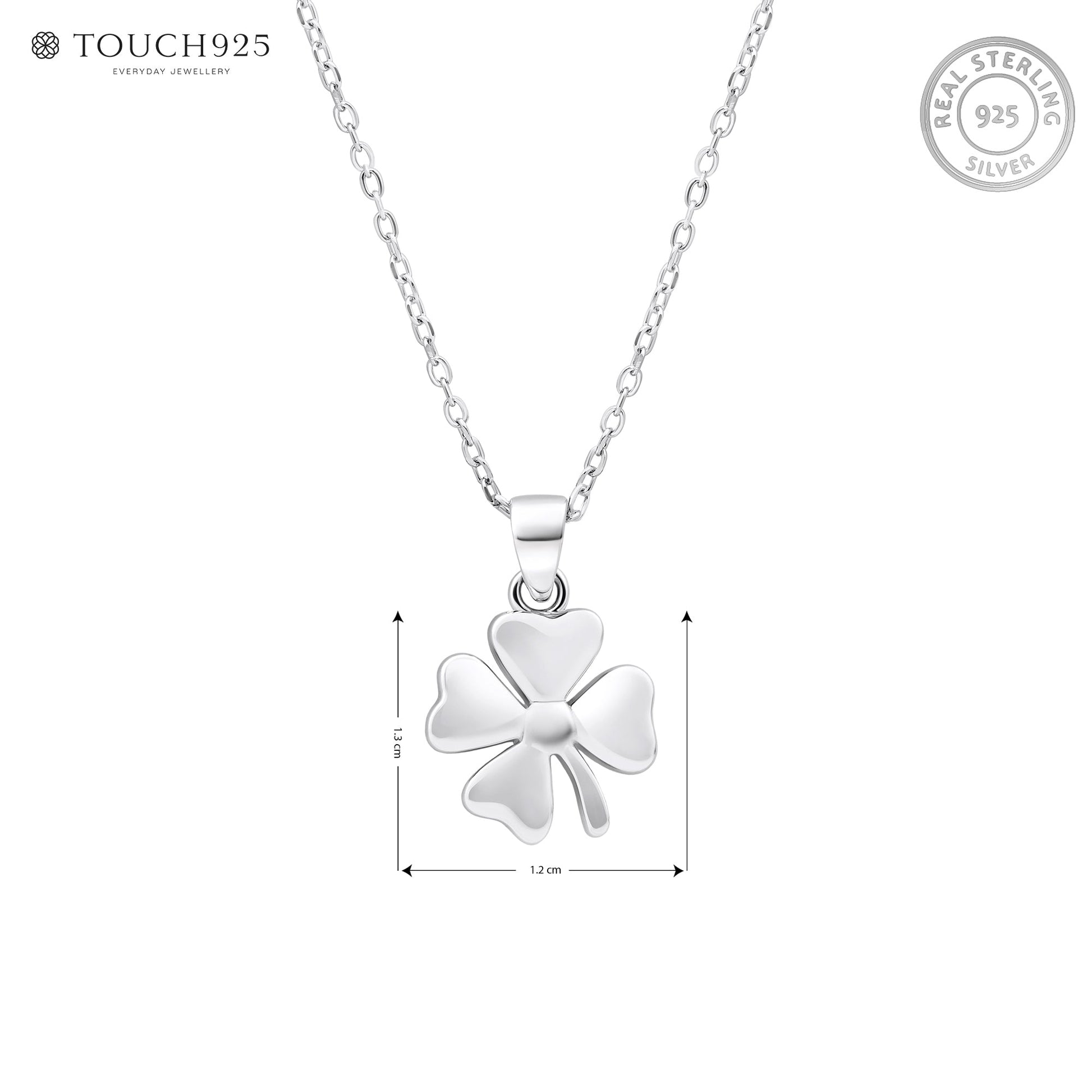 Minimal Clover Charm Necklace