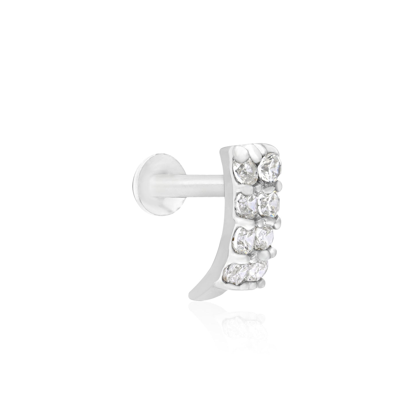 Radiant Silver Nose Pin