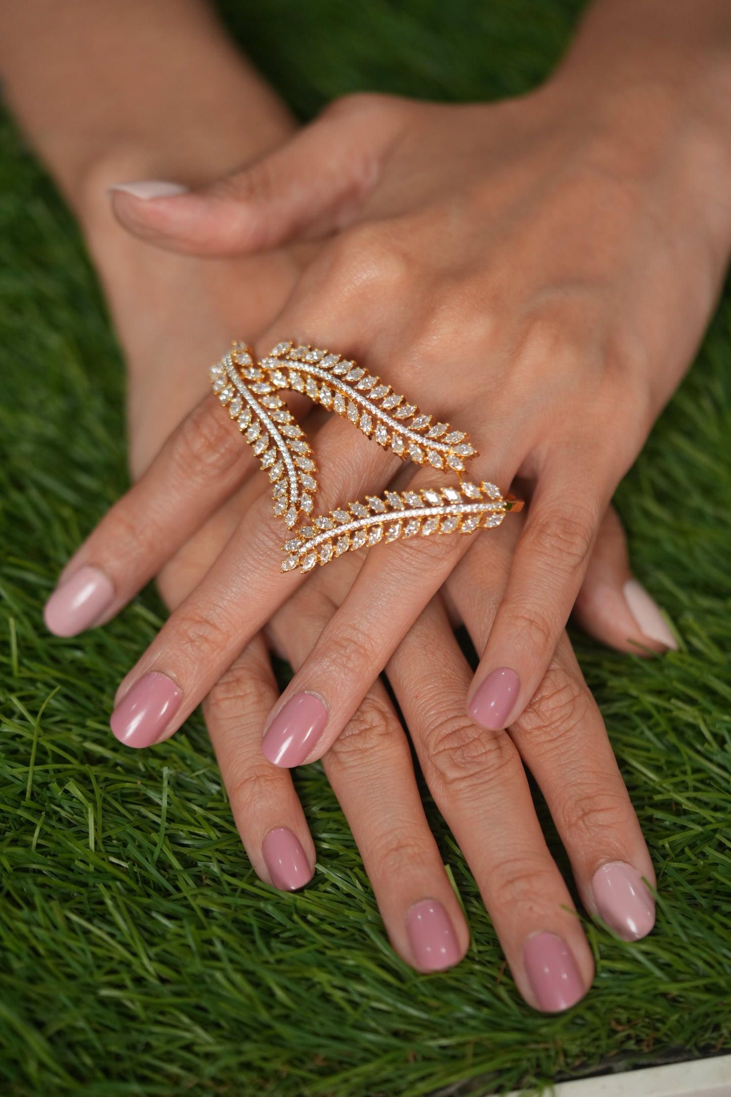 Kay Enveloping 3 Way Diamond Cuff Ring | Statement