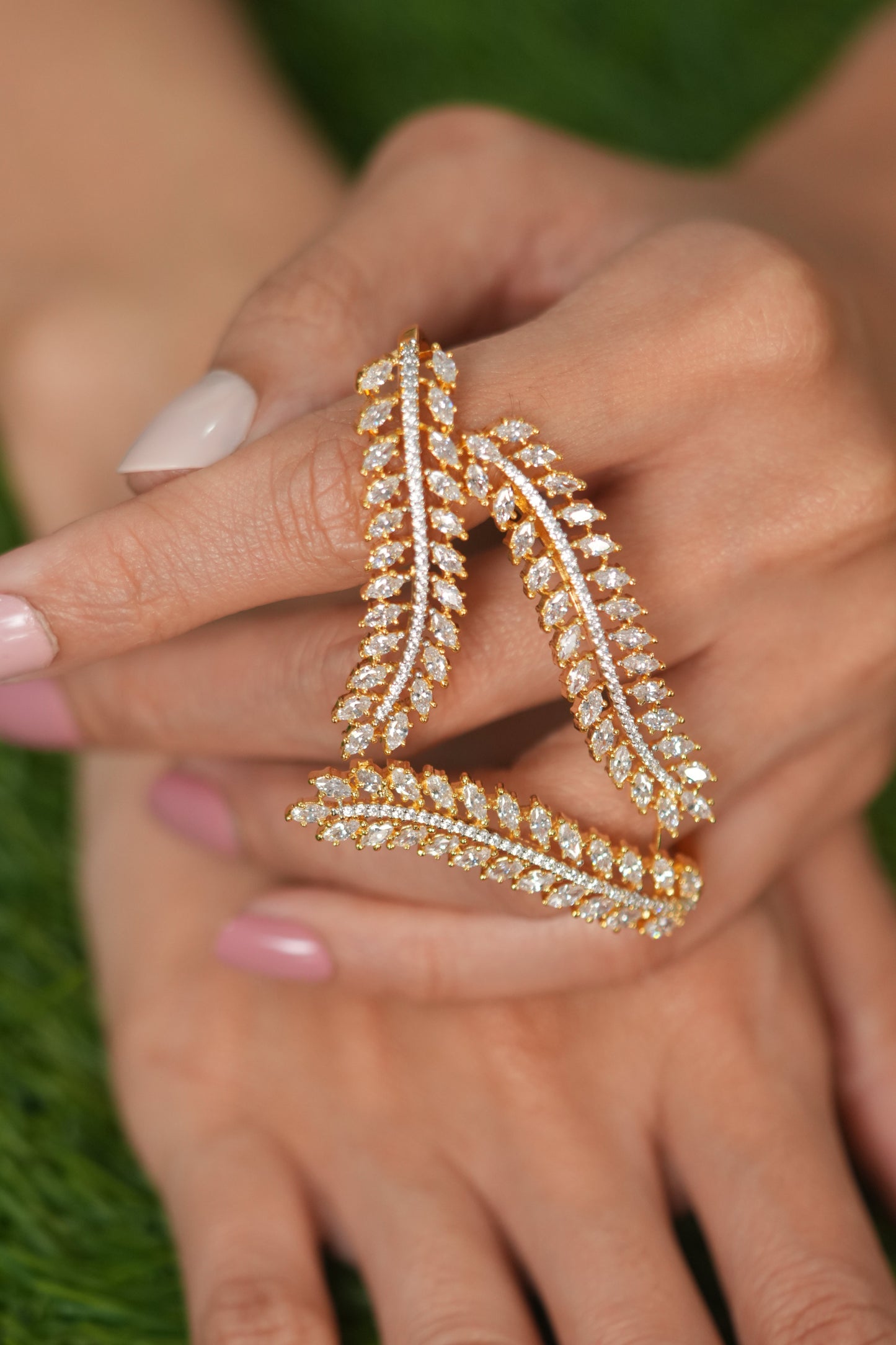 Kay Enveloping 3 Way Diamond Cuff Ring | Statement