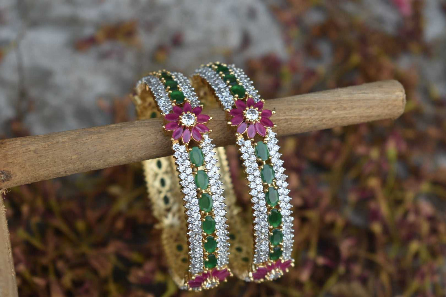 Vibrant American Diamond bangles By Asp Fashion Jewellery