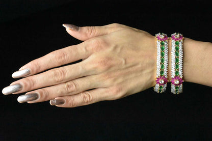 Vibrant American Diamond bangles By Asp Fashion Jewellery