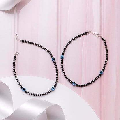 Stylish Evil Eye 925 Sterling Silver Anklet