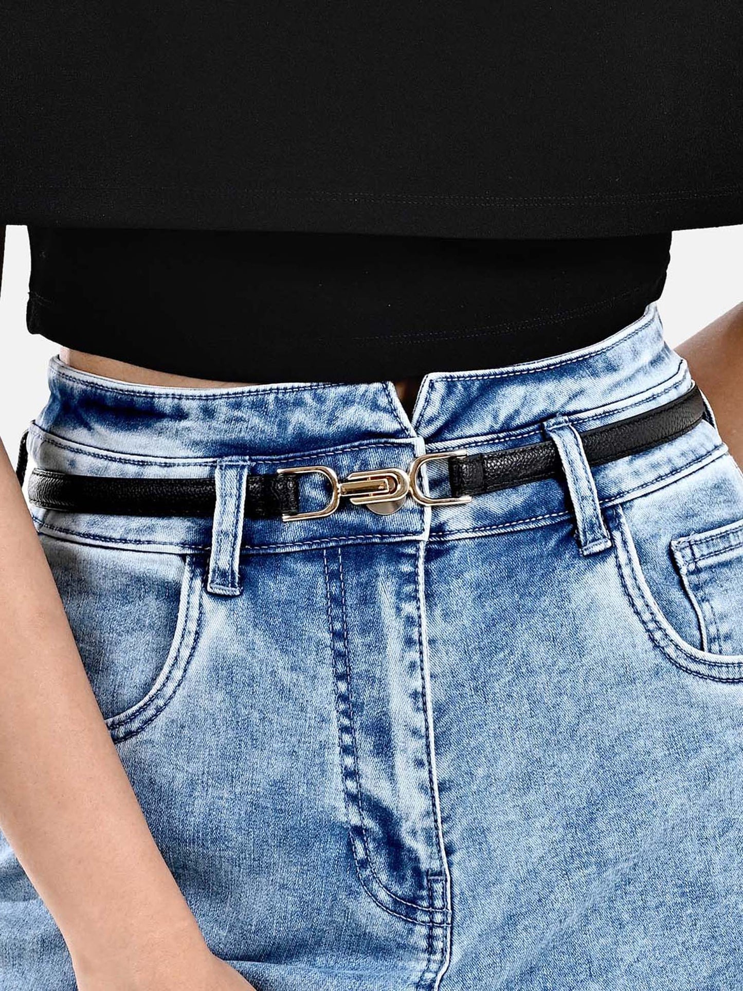 Thin Lock Buckle Belt