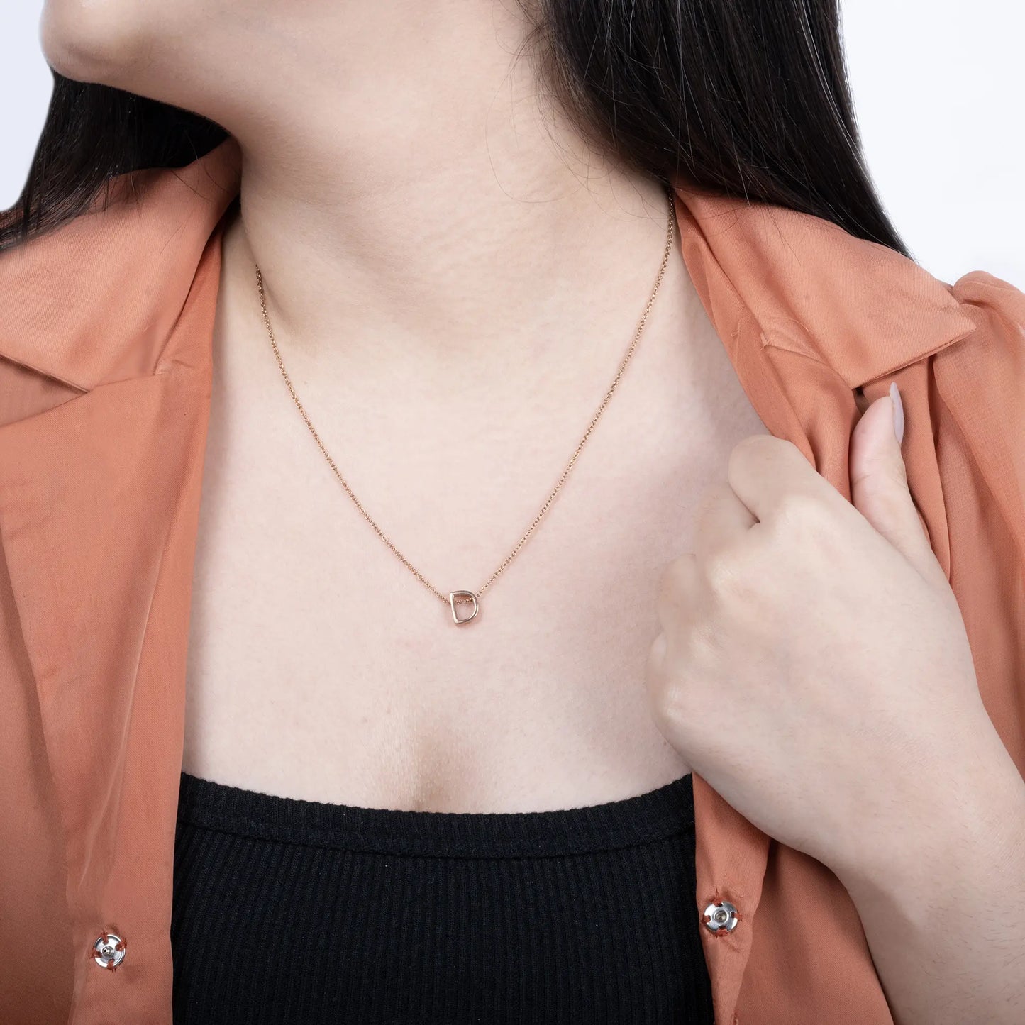Divine D Initial Necklace