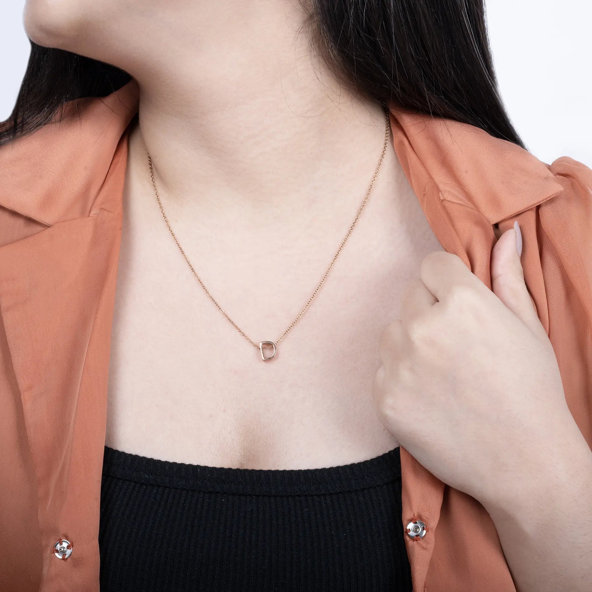 Divine D Initial Necklace