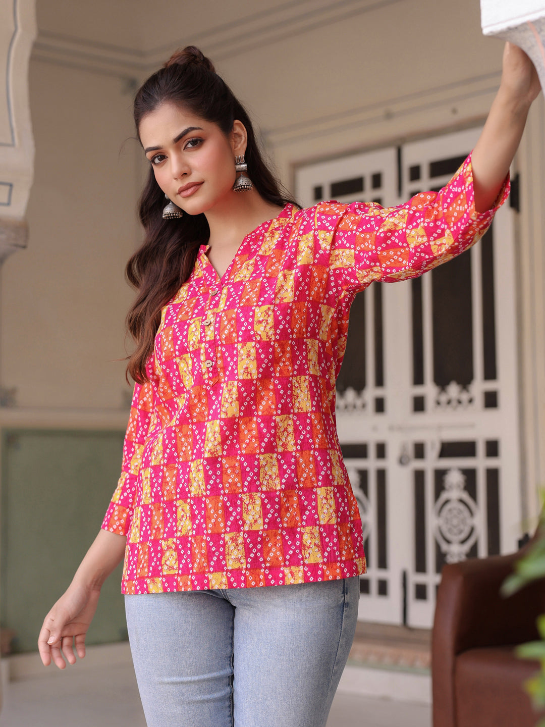 Daily wear printed cotton top women