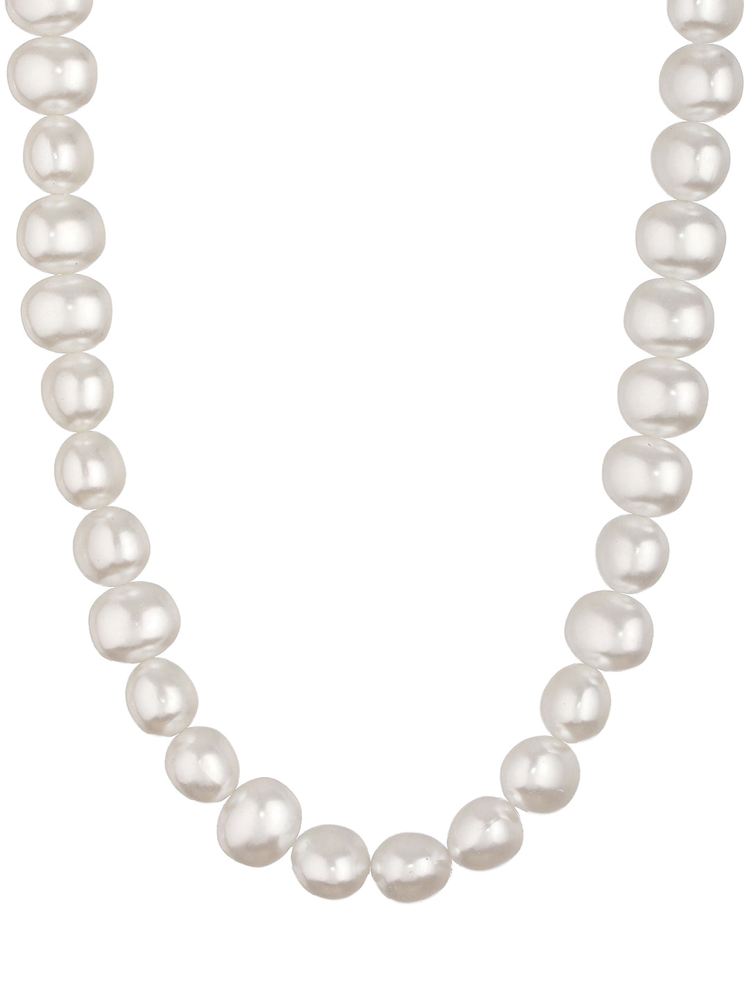PriyaasI Chunky White Pearl Necklace