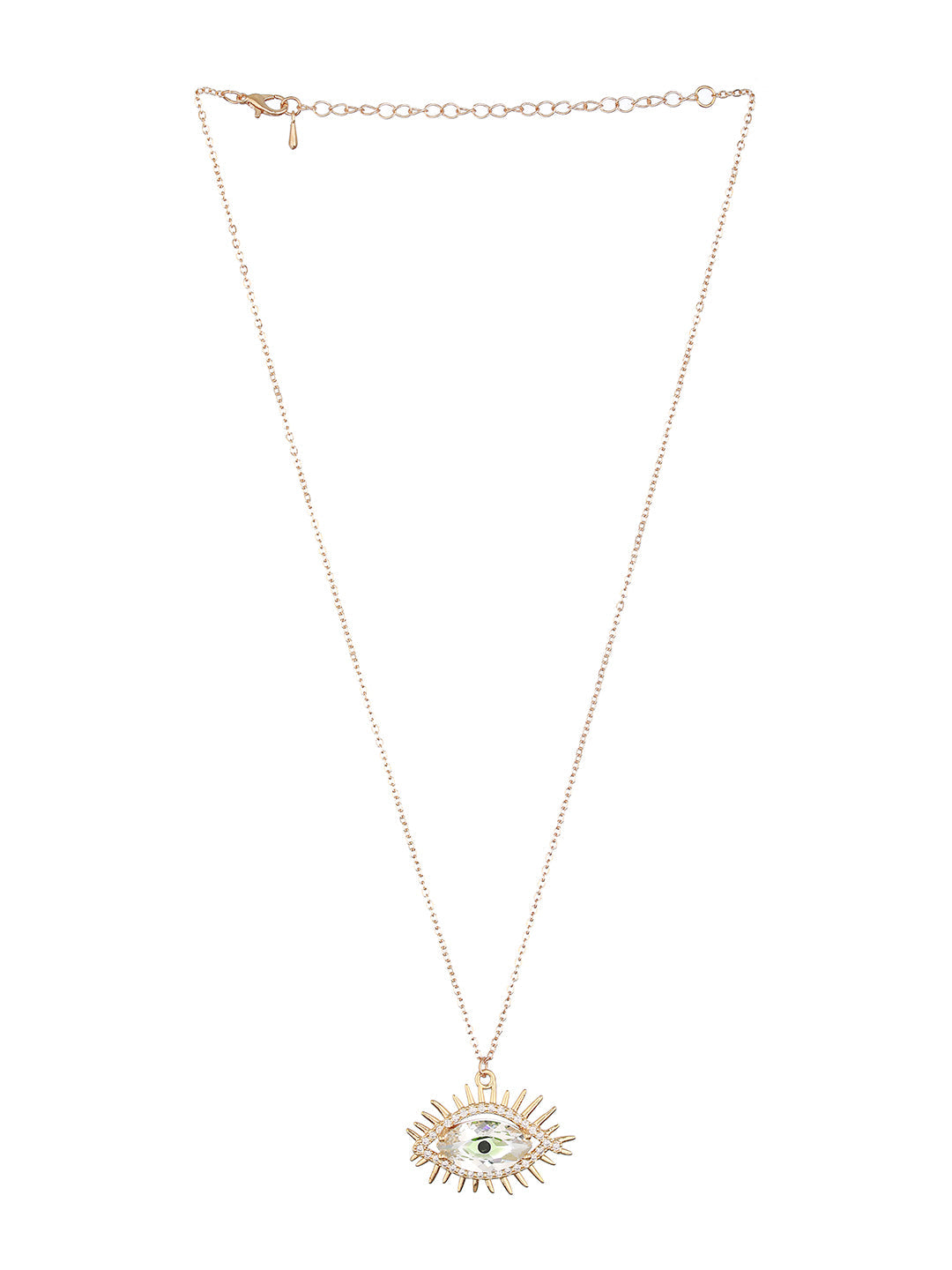 Prita by Priyaasi Studded Evil Eye Link Chain Gold-Plated Necklace