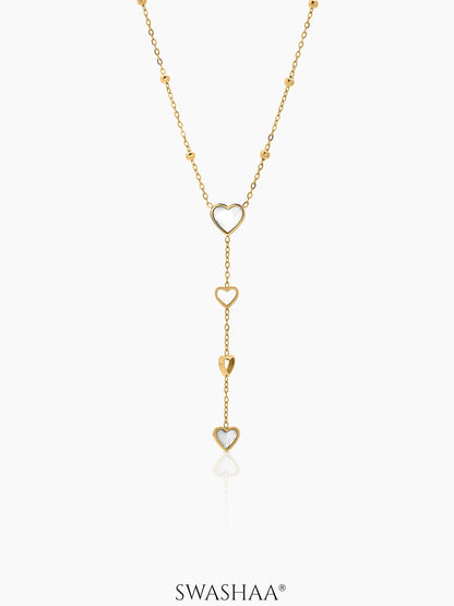 Delora Heart Drop Necklace - Swashaa
