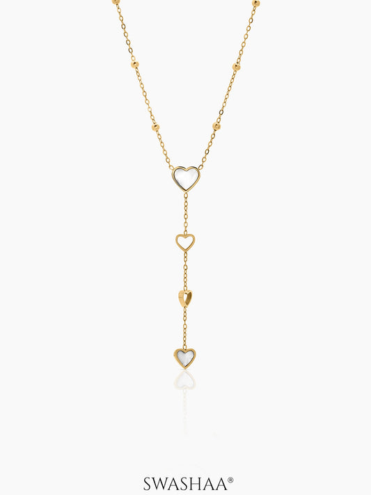 Delora Heart Drop Necklace - Swashaa