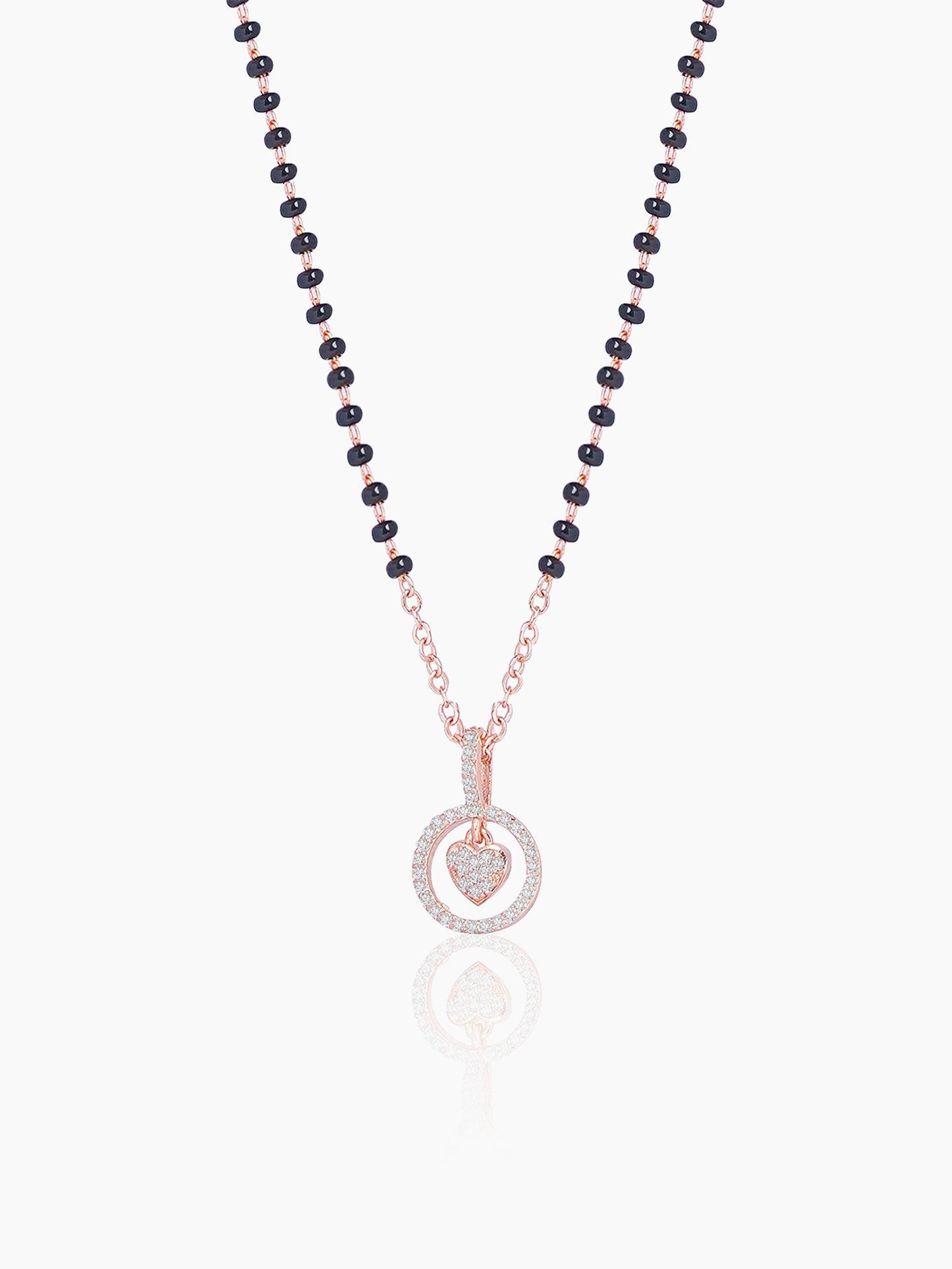 Delora Rosegold Plated Mangalsutra - Swashaa