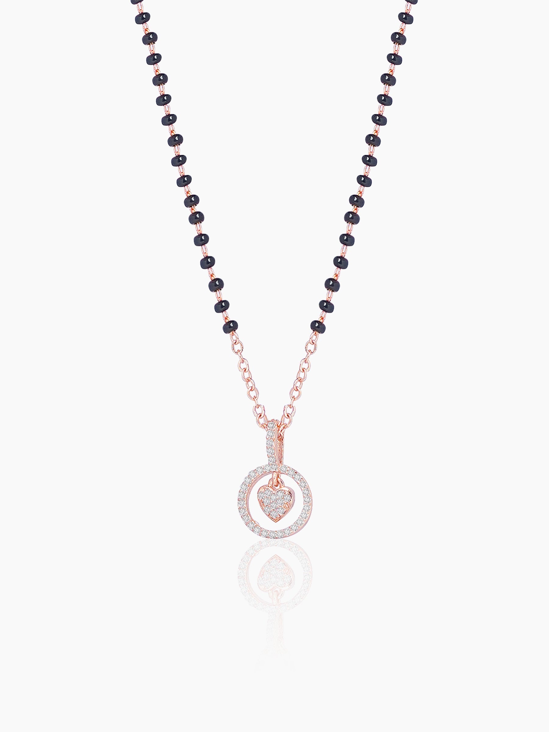 Delora Rosegold Plated Mangalsutra - Swashaa