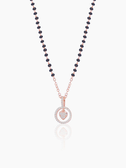 Delora Rosegold Plated Mangalsutra - Swashaa
