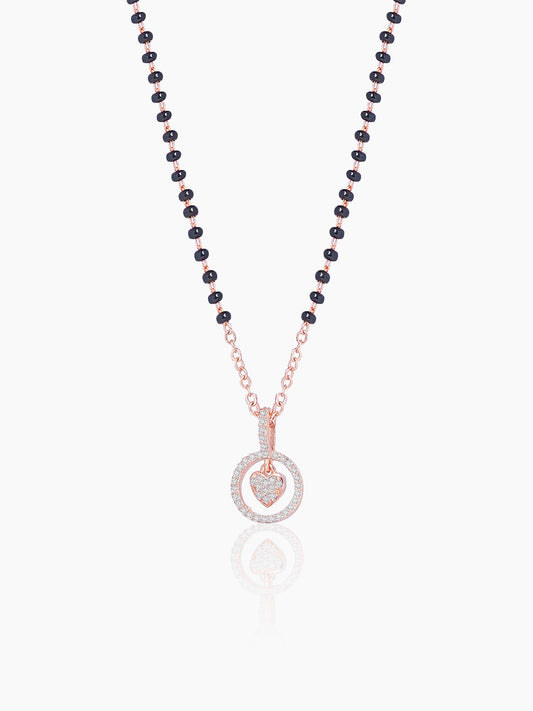 Delora Rosegold Plated Mangalsutra - Swashaa