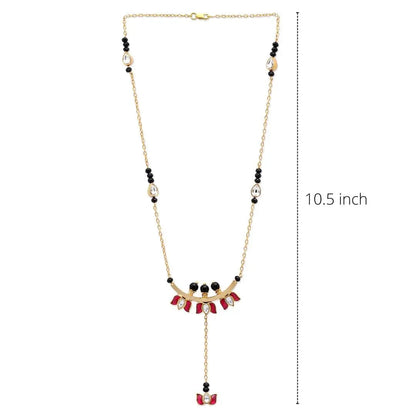 Divine Lotus Mangalsutra Necklace