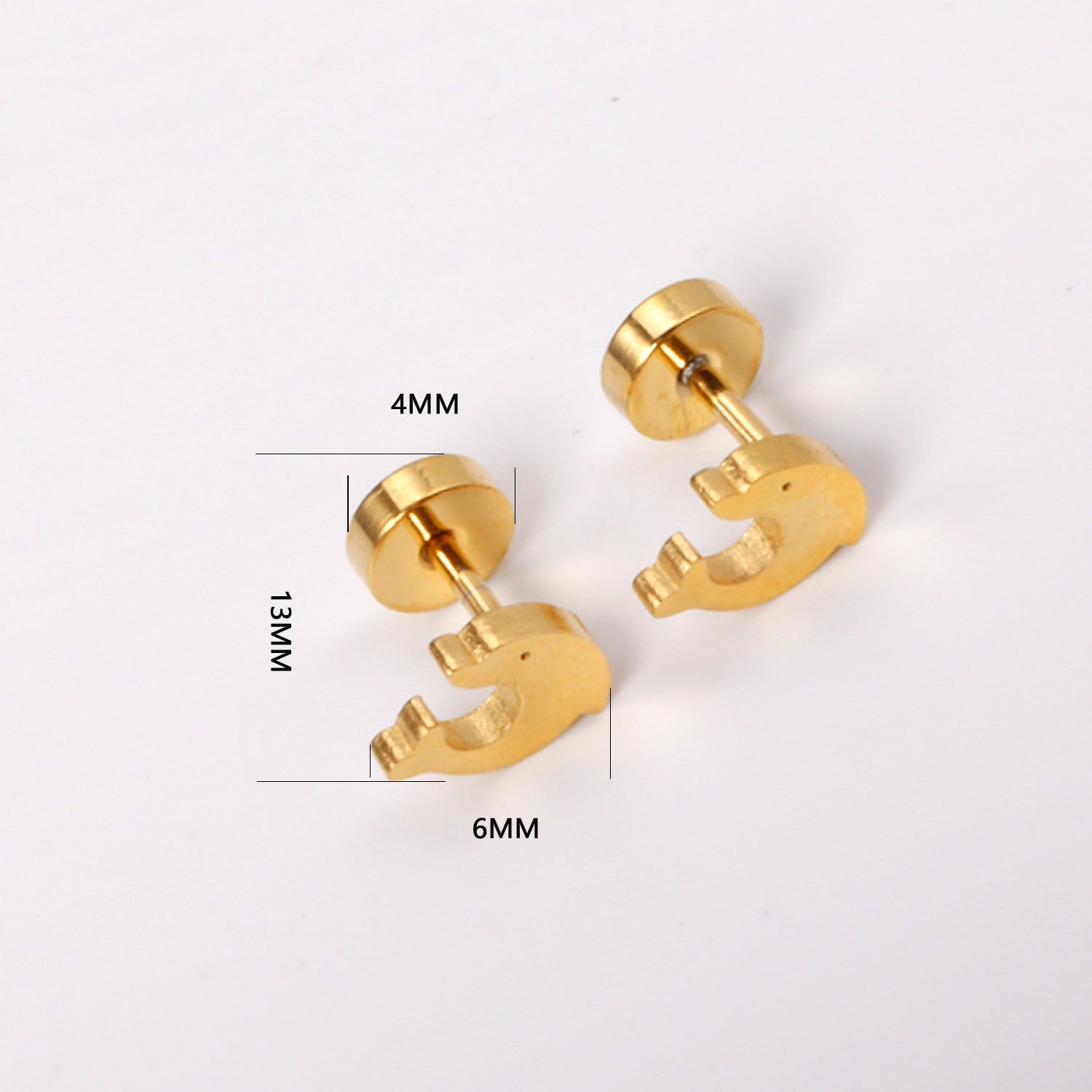 Dolphins 18K Gold Plated Children's Earrings - Twisty Locks  - Kids and Women Hair Accessories, Fashion Clothing and Jewellery India