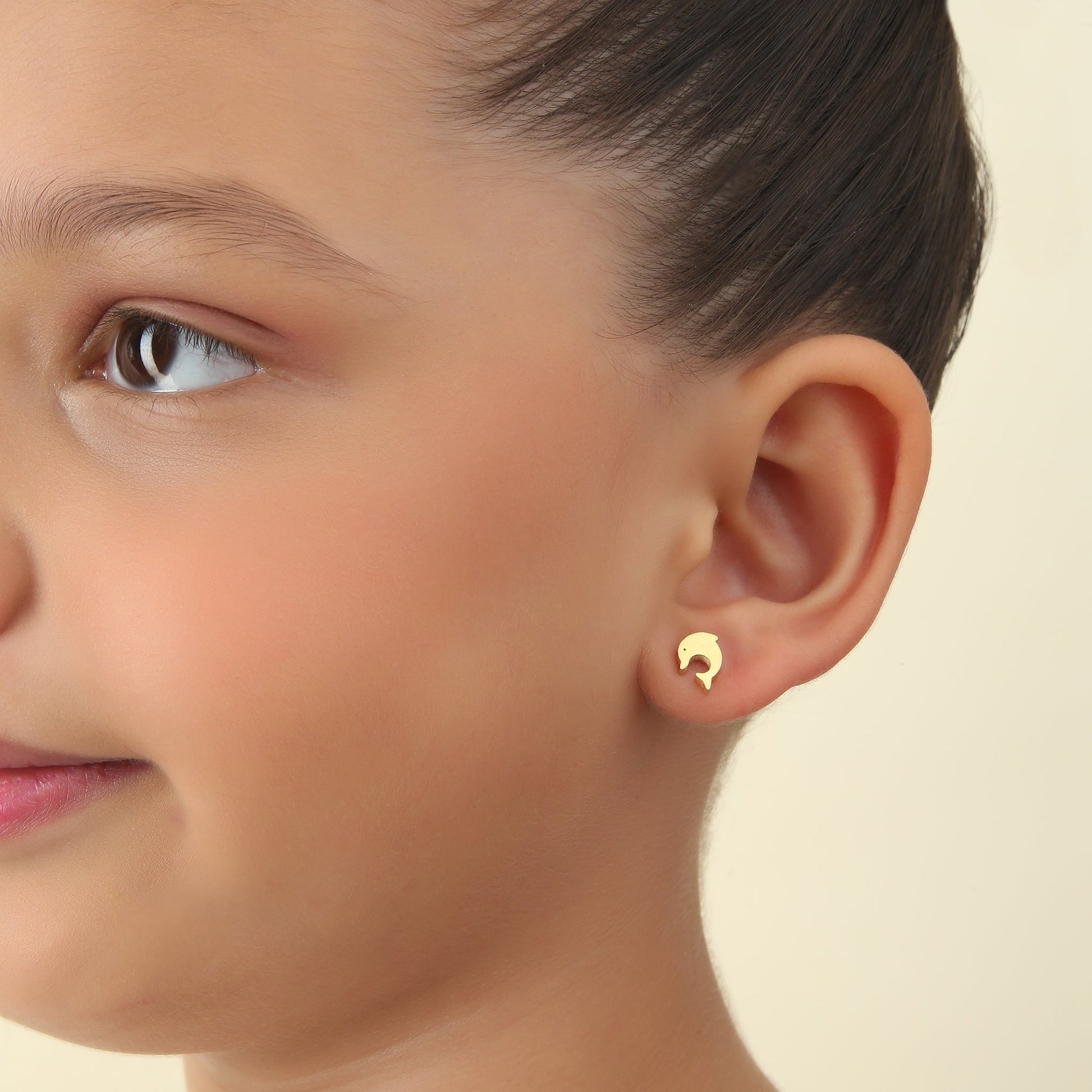 Dolphins 18K Gold Plated Children's Earrings - Twisty Locks  - Kids and Women Hair Accessories, Fashion Clothing and Jewellery India
