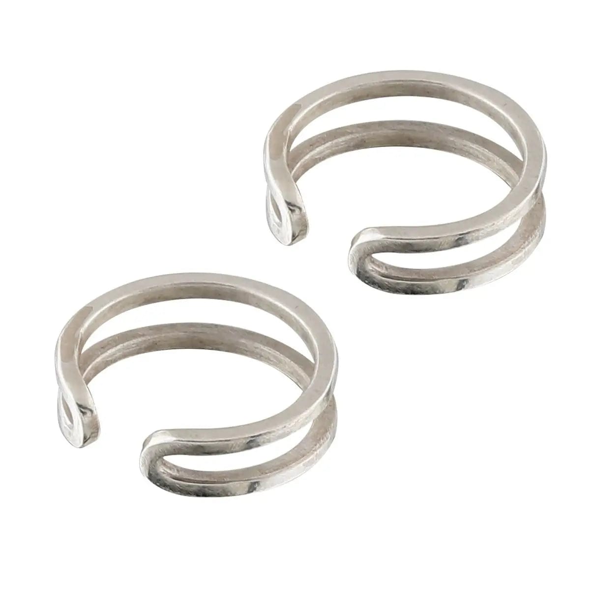 925 Sterling Silver Double Wired Toe Ring (Pair)