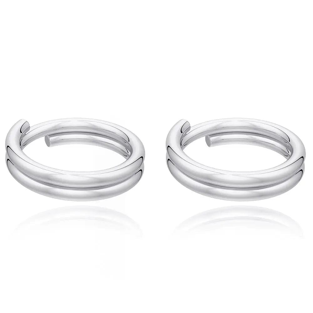 Dual Spiral 92.5 Sterling Silver Toe Ring (Pair)