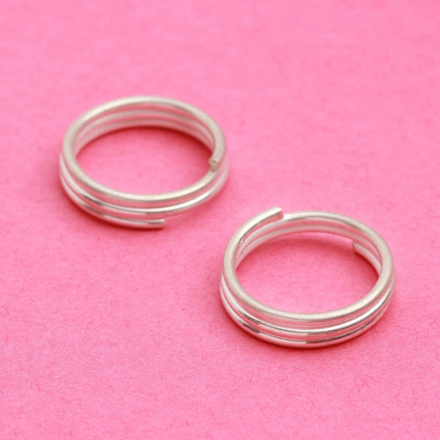 Dual Spiral 92.5 Sterling Silver Toe Ring (Pair)