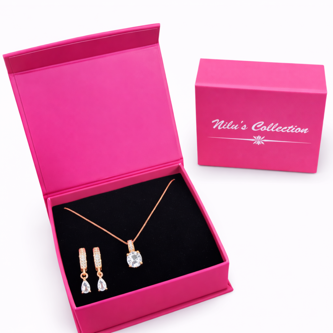 Classy Shine Necklace Duo Set