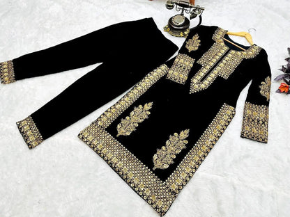 Georgette Heavy Sequence Work Pakistani Kurti Pant Set ( Stitched) - Premium  from Ethenika.com - Just INR 3490! Shop now at Ethenika.com 