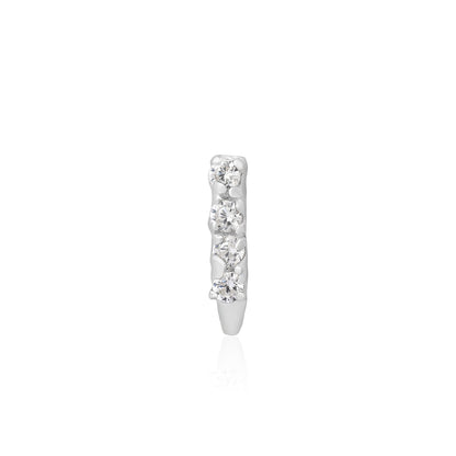 Trio Sparkle Silver Nose Pin