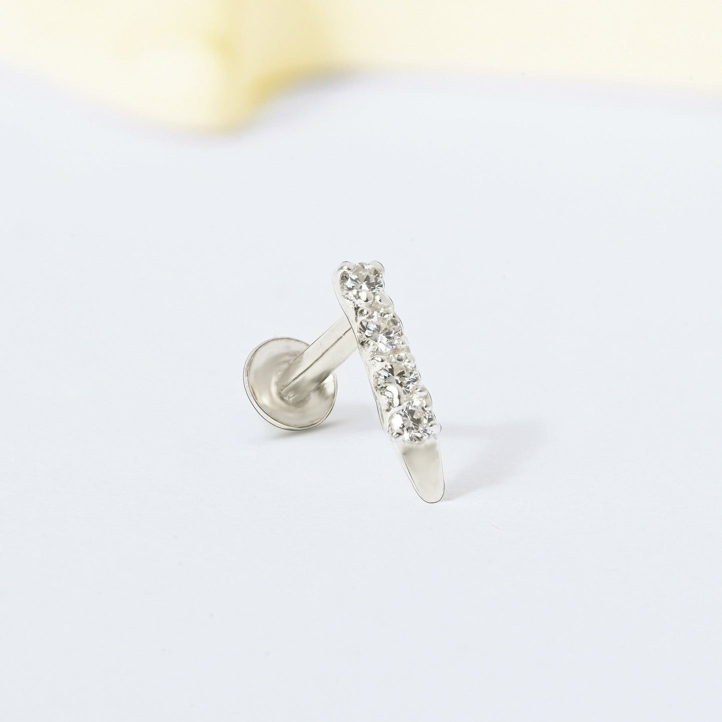 Trio Sparkle Silver Nose Pin
