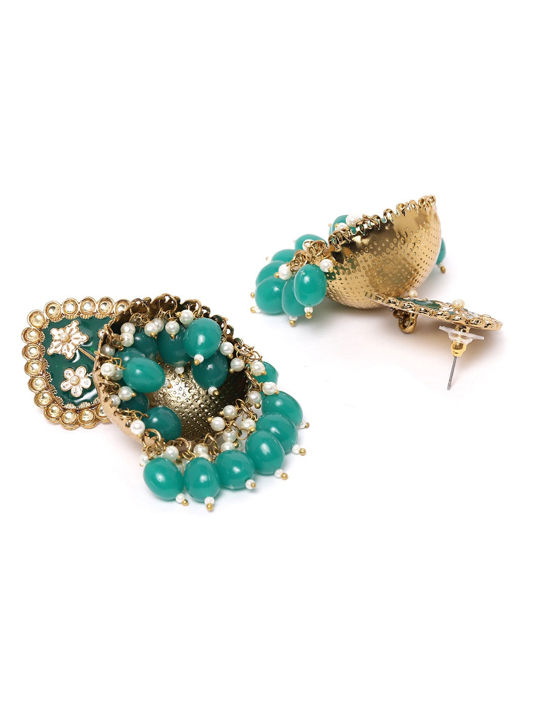 Green Colored Ethnic Beautiful Jhumkas