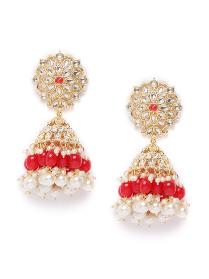 Kundan Studded Gold Plated Earrings