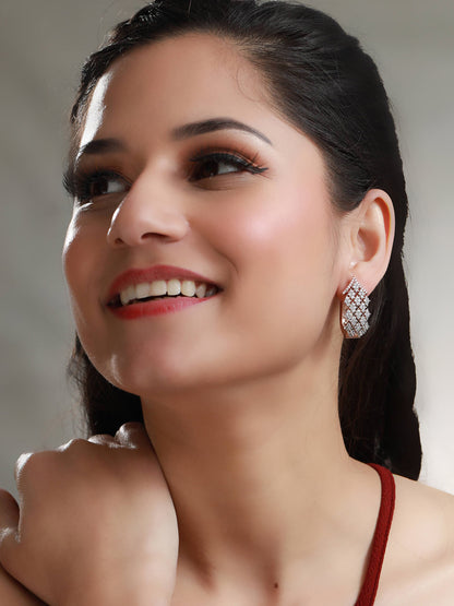 American Diamond Rose Gold Earrings
