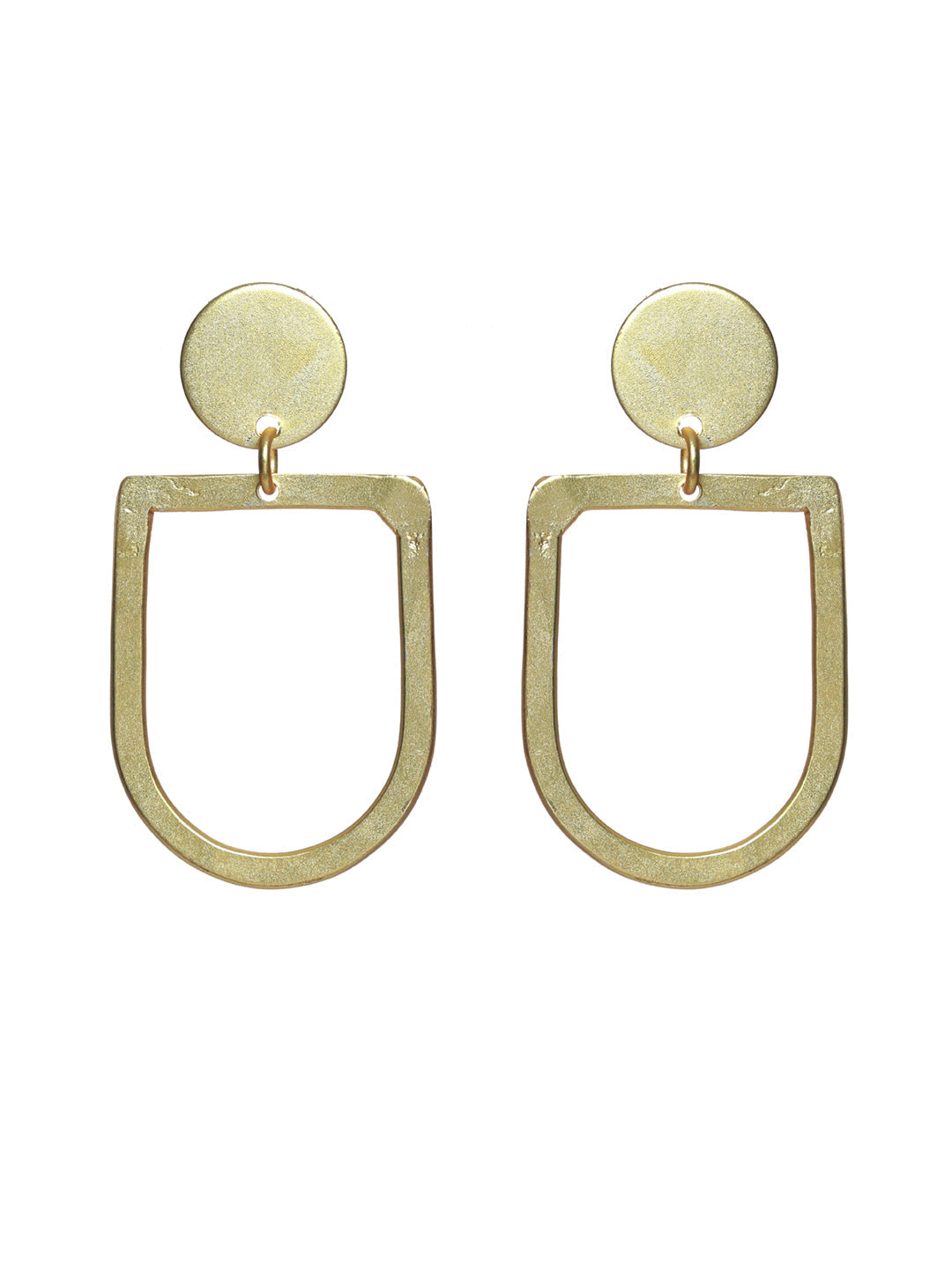 Priyaasi Stylish Geometric Gold Plated Drop Earrings