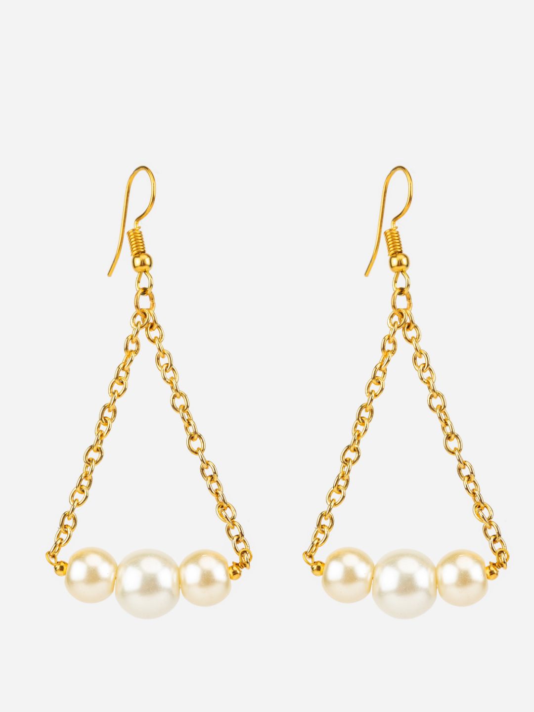 Pretty Pearl Gold-Plated Drop Earrings