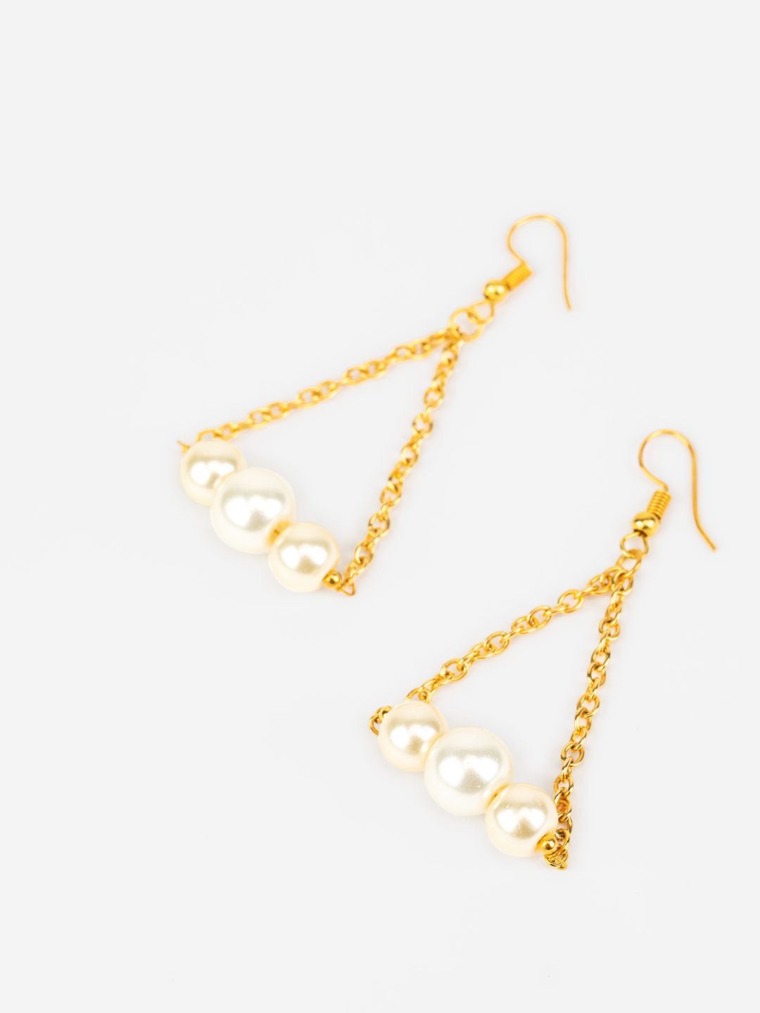 Pretty Pearl Gold-Plated Drop Earrings