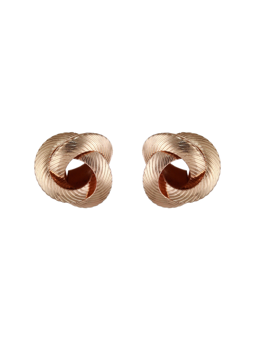 Tangled Love Rose Gold-Plated Stud Earrings