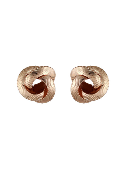 Tangled Love Rose Gold-Plated Stud Earrings