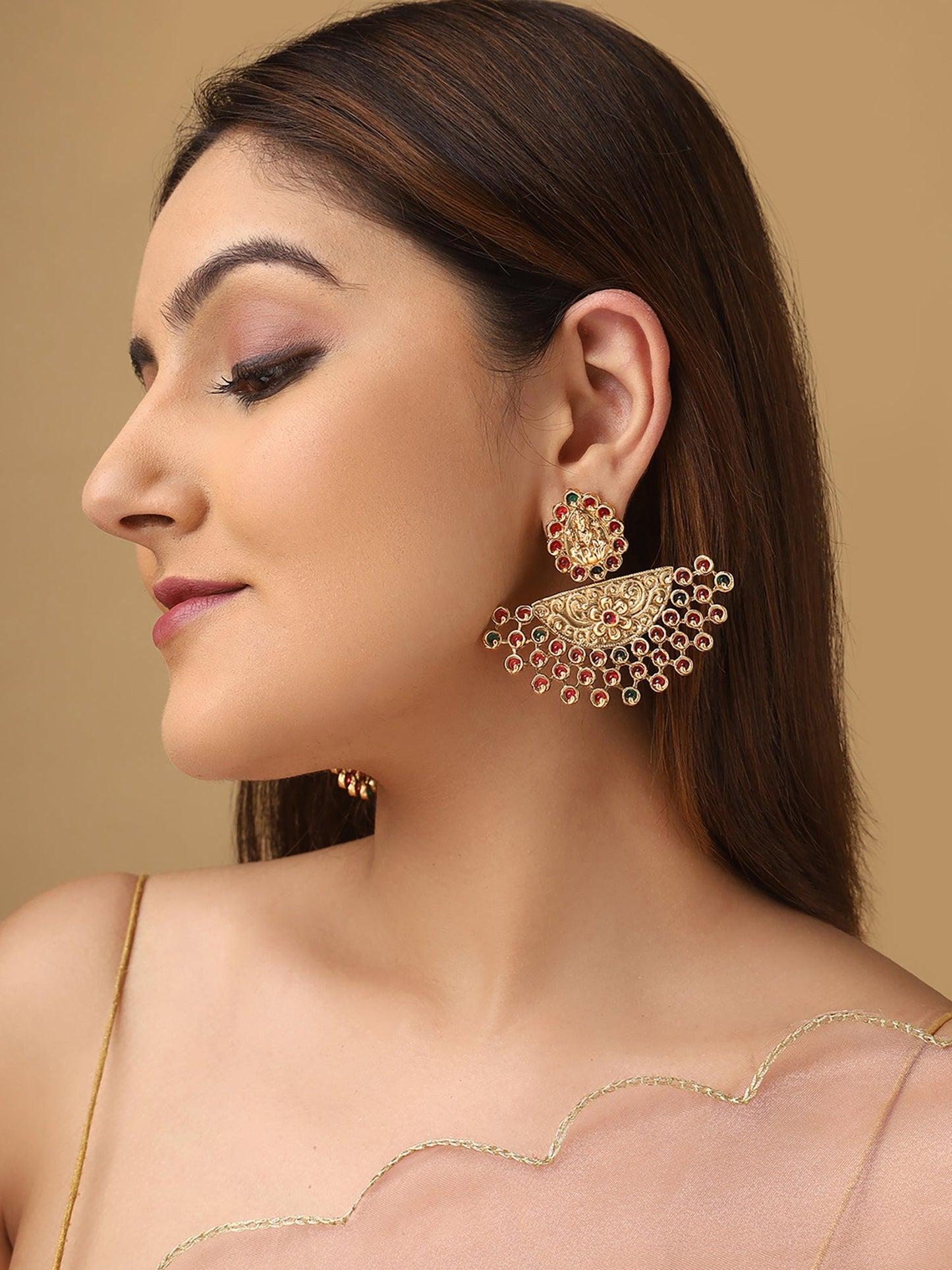 Priyaasi A Chronicles Chandbalis with Temple Elegance